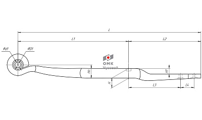 Полурессора для BPW, аналог 05.082.13.67.0 (крепление снизу)